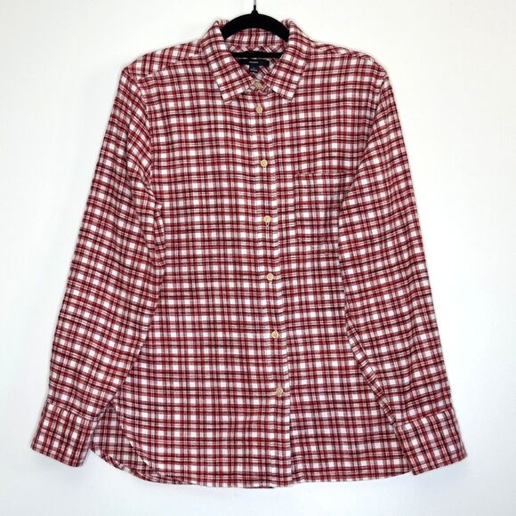 J. Crew Tops - J. Crew 2023 Classic-fit Flannel Shirt Tartan Plaid Women's Size 6